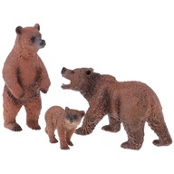 3ks Medvedí rodinný model Zvieratá Akcia
