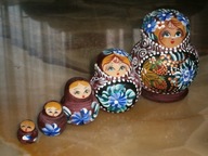 PIĘKNA MARIOSZKA BABUSZKA DREWNO HAND MADE 5W1