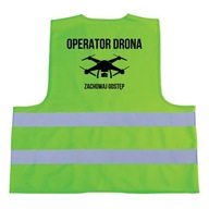 Zelená reflexná vesta OPERÁTOR DRONU