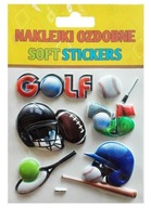 SAMOLEPKY OZDOBNÉ SOFT KONVEXNÉ PUFFY GOLF 6 KS