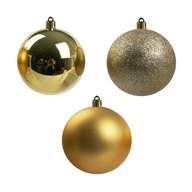 Złote bombki choinkowe 6 cm 8 szt. nietłukące ozdoby świąteczne