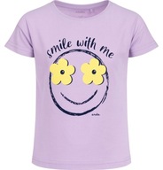 Bluzka T-shirt dla dziewczynki Bawełna 110 różowy Keep Smile Endo