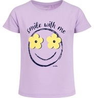 Bluzka T-shirt dla dziewczynki Bawełna 122 różowy Keep Smile Endo