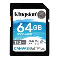 SDG3/64GB KINGSTON 64GB SDXC Canvas Go Plus 170R