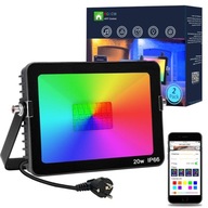 2 DB REFLEKTOR KERTI FÉNYVETŐ RGB + LED 20W + IP66 ZENE ALKALMAZÁS