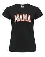 Koszulka dla mamy czarna z napisem MAMA prezent na DZIEŃ MATKI L