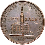 + Śląsk - FRANKENSTEIN - Ząbkowice Śląskie - RATUSZ - medal 1858