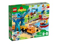 LEGO Duplo 10875 - Nákladný vlak - Súčasťou je žeriav Port Loďka 2+