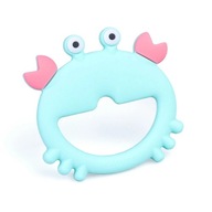 Gryzak na ząbkowanie, silikonowy Krab niebieski dla dzieci 3 m+, Giligums