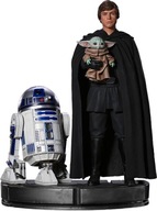Iron Studios socha Star Wars Luke Skywalker, R2-D2, Grogu, mierka 1:4 - 54