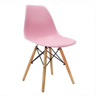 Krzesło DSW Milano różowe skandynawskie salon