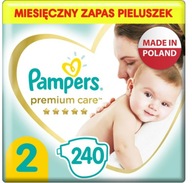 PIELUSZKI PAMPERS PREMIUM CARE 2 MINI 240 sztuk