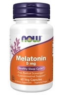 Now Foods Melatonín 5mg 60 Vegetariánskych kapsúl Melatonín