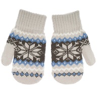 Szare rękawiczki jednopalczaste śnieżka ciepłe 1P 15cm 110-116 w.020