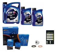 FILTR x4 + olej ELF 5w40 7L RENAULT Laguna 3 III 2.0dCi + korek miski