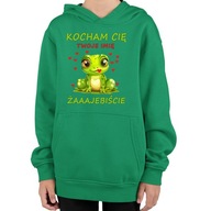 bluza z kapturem walentynki z Twoim imieniem Kocham Cię namiętność