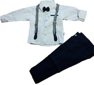 Elegantný Oblek pre chlapca 4diely r 86 granát
