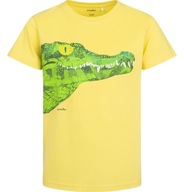 T-shirt chłopięcy Koszulka dziecięca Bawełna 110 żółty Krokodyl Endo