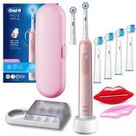 Szczoteczka Elektryczna Oral-B Pro 3 3400N Sensitive Clean Pink Zestaw