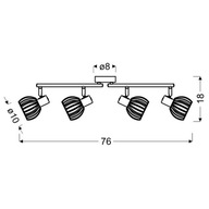 Atarri listwa 4x25W E14 biały+drewno