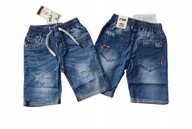 Krótkie spodenki szorty jeansowe dla chłopca nowy 134-140