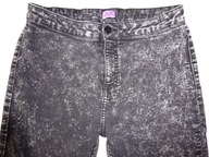 F&F marmurki czarne rurki jeans elastycz 11-12