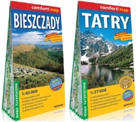 Bieszczady + Tatry laminowana mapa turystyczna