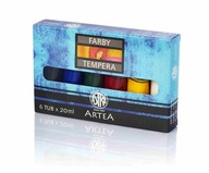 Farby tempera Astra Artea 6 kolorów 20 ml