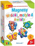 Magnesy Wróżki motyle i kwiaty