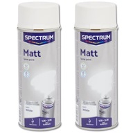 2x FARBA W SPRAYU BIAŁY MAT MATOWA LAKIER SPRAY 400 ML SPECTRUM