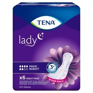 TENA Lady Maxi Night, specjalistyczne podpaski, 6 sztuk