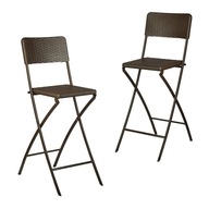 Skladacie stoličky Relaxdays 2 ks v. 78 cm hnedá