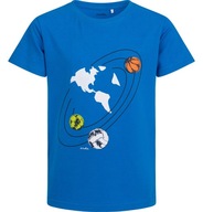 T-shirt chłopięcy Koszulka dziecięca Bawełna niebieski 140 świat Piłki Endo