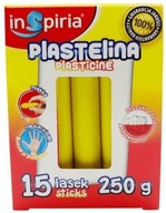 Plastelina żółta 250g 15 lasek