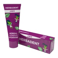 HERBADENT Junior Bylinná zubná pasta s fluoridom SPEARMINT 7+ 75g