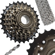 Voľnobeh Shimano Tourney MF-TZ500 14-28 6-rad. + reťaz CN-HG40 114články