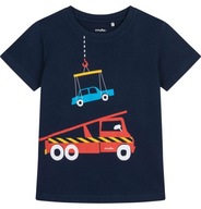 T-shirt chłopięcy Koszulka dziecięca Bawełna granatowy 110 Laweta Endo