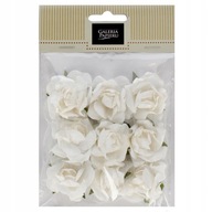 Ozdoba dekoracyjna Kwiaty papierowe samoprzylepne Róże białe OP9SZT ARGO