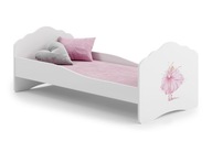 Łóżko dziecięce dla dzieci FALA dla dziewczynki 140X70 materac-księżniczka
