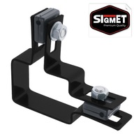 Objímka stĺpika pre plotové panely ROHOVÁ Plotová doska ČIERNA