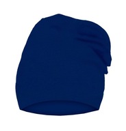 Elastyczna, podwójna czapka, bawełna, granat, r. M (40-48) jesień, wiosna