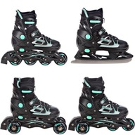 Rolki Łyżwy Wrotki 4w1 RAVEN Spirit Black/Mint 40-43