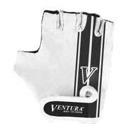 Rękawiczki rowerowe Ventura L/XL biało-czarne