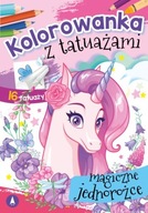 KOLOROWANKA Z TATUAŻAMI MAGICZNE JEDNOROŻCE 16 tatuaży MALOWANKA dla dzieci