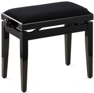 Nastaviteľná lavica stolička na klavír drevo Thomann KB-15BP lesklá čierna