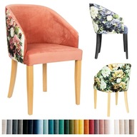 Krzesło tapicerowane ROMEO kubełkowe nowoczesne eleganckie różne kolory