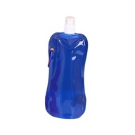 Składana butelka na wodę wielokrotnego użytku, przenośna, niebieska