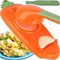 STROJEK NA LEPENÍ KNEDLÍKŮ FORMA KNEDLÍK 2v1 RUČNÍ PERNÍKOVÁ RUKOJEŤ