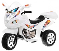 Motorek Trójkołowy BJX-088 elektryczny dla najmłodszych Biały + Dźwięki + Ś
