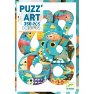 Umelecké puzzle tvar Chobotnica 350 el Djeco